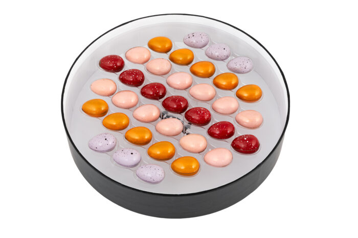 Ronde doos bonbon eitjes - UITVERKOCHT