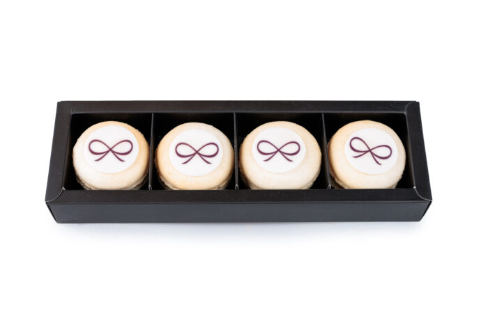 vier macarons (met of zonder logo)
