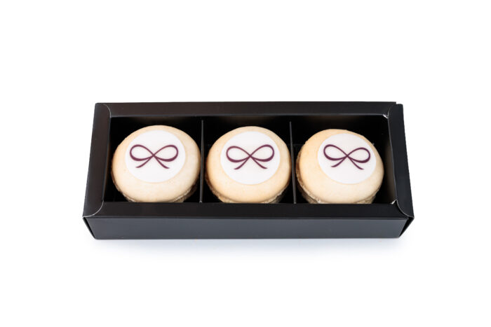 drie macarons (met of zonder logo)